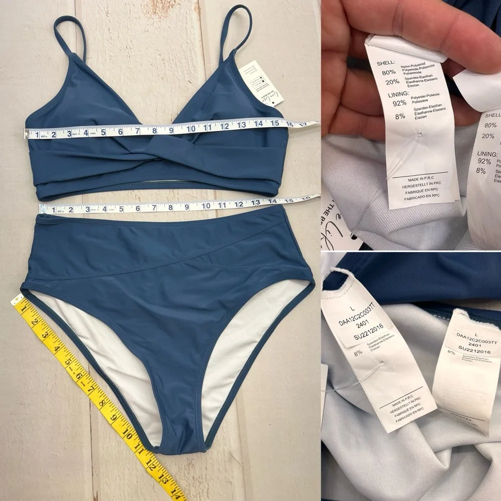NWT Women's Twist High-Waist Bikini‎ Sets Swimsuit SIZE LARGE